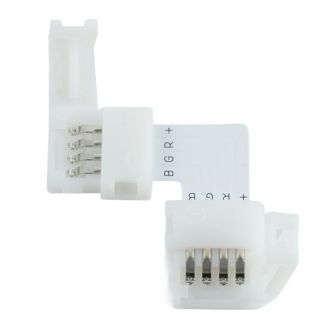 Комплект L коннекторов с соединителем для светодиодной ленты RGB (5050/10мм), LD186, Feron, 23133 (комплект 10 шт.)