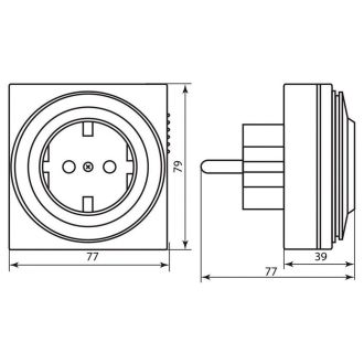Розетка с таймером Feron TM32 суточная мощность 3500W/16A, 23203