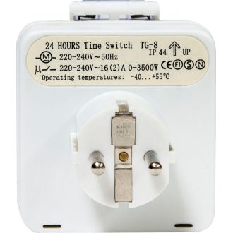 Розетка с таймером Feron TM31 суточная мощность 3500W/16A IP44, 23204