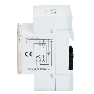 Таймер реле времени на DIN-рейку Feron TM41 3500W/16A, 23248