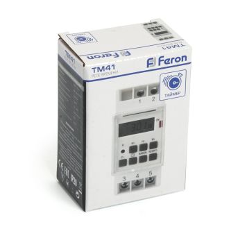 Таймер реле времени на DIN-рейку Feron TM41 3500W/16A, 23248