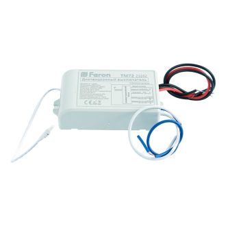 Выключатель дистанционный 230V 1000W 2-хканальный 30м с пультом управления, TM72, Feron, 23262