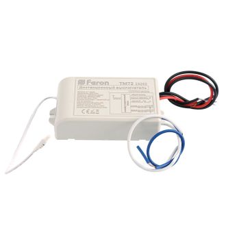 Выключатель дистанционный 230V 1000W 4-хканальный 30м с пультом управления, TM74, Feron, 23263