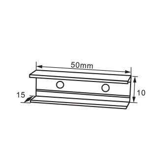 Крепеж для светодиодной ленты 220V LS720, LD157 алюминий, Feron, 23361 (комплект 50 шт.)