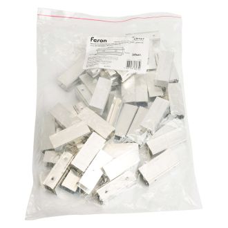Крепеж для светодиодной ленты 220V LS721 (2835), LD167 алюминий, Feron, 23385 (комплект 50 шт.)