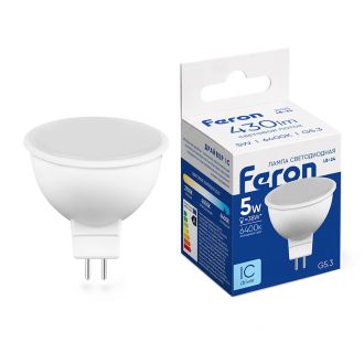 Лампа светодиодная Feron LB-24 MR16 G5.3 5W 175-265V 6400K, 25125