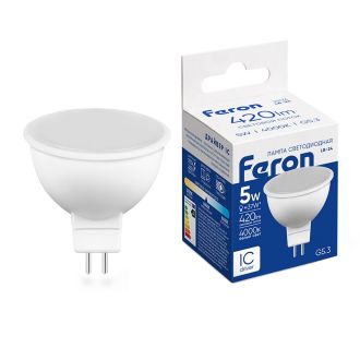 Лампа светодиодная Feron LB-24 MR16 G5.3 5W 175-265V 4000K, 25126