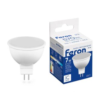 Лампа светодиодная Feron LB-26 MR16 G5.3 7W 175-265V 4000K, 25236