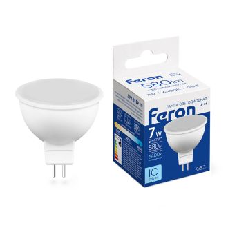 Лампа светодиодная Feron LB-26 MR16 G5.3 7W 175-265V 6400K, 25237