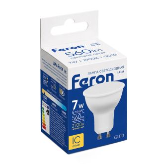 Лампа светодиодная Feron LB-26 GU10 7W 175-265V 2700K, 25289