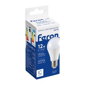 Лампа светодиодная Feron LB-93 Шар E27 12W 175-265V 4000K, 25487