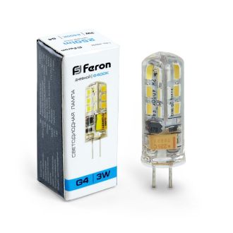 Лампа светодиодная Feron LB-422 G4 3W 12V 6400K, 25533