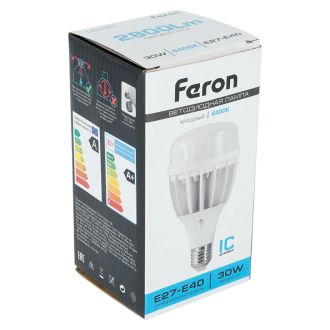 Лампа светодиодная Feron LB-65 E27-E40 30W 175-265V 6400K, 25537