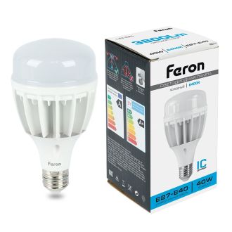 Лампа светодиодная Feron LB-65 E27-E40 40W 175-265V 6400K, 25538