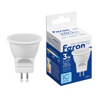 Лампа светодиодная Feron LB-271 MR11 G5.3 3W 230V 6400K, 25553