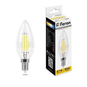 Лампа светодиодная Feron LB-58 Свеча E14 5W 230V 2700K, 25572