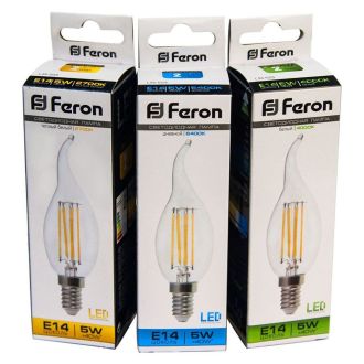 Лампа светодиодная Feron LB-59 Свеча на ветру E14 5W 230V 2700K, 25575