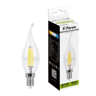Лампа светодиодная Feron LB-59 Свеча на ветру E14 5W 230V 4000K, 25576