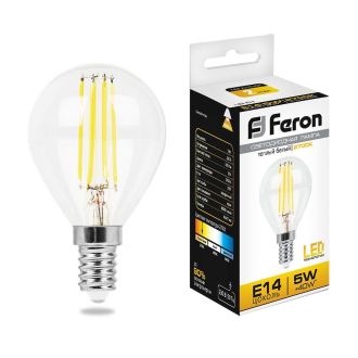 Лампа светодиодная Feron LB-61 Шарик E14 5W 230V 2700K, 25578