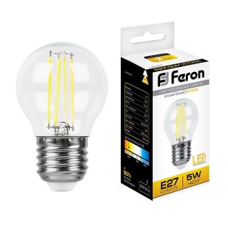 Лампа светодиодная Feron LB-61 Шарик E27 5W 230V 2700K, 25581