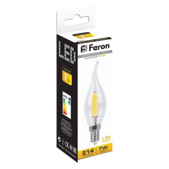 Лампа светодиодная Feron LB-67 Свеча на ветру E14 7W 230V 2700K, 25727