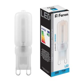 Лампа светодиодная Feron LB-431 G9 7W 230V 6400K, 25757