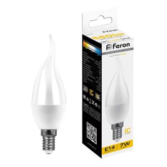 Лампа светодиодная Feron LB-97 Свеча на ветру E14 7W 2700K, 25760
