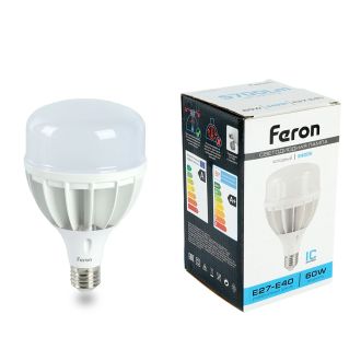Лампа светодиодная Feron LB-65 E27-E40 60W 175-265V 6400K, 25782
