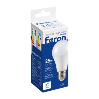 Лампа светодиодная Feron LB-100 Шар E27 25W 175-265V 4000K, 25791