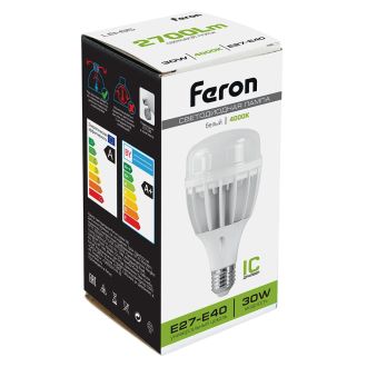 Лампа светодиодная Feron LB-65 E27-E40 30W 175-265V 4000K, 25818