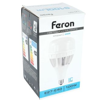 Лампа светодиодная Feron LB-65 E27-E40 100W 175-265V 6400K, 25827