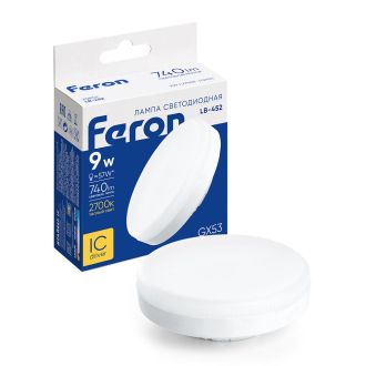 Лампа светодиодная Feron LB-452 GX53 9W 175-265V 2700K, 25832