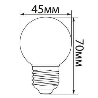 Лампа светодиодная Feron LB-37 Шарик матовый E27 1W 230V 2700K, 25878