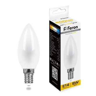 Лампа светодиодная Feron LB-73 Свеча E14 9W 230V 2700K, 25955