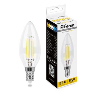 Лампа светодиодная Feron LB-73 Свеча E14 9W 230V 2700K, 25956