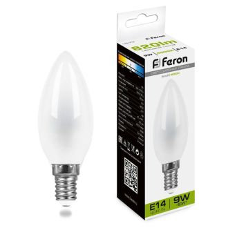 Лампа светодиодная Feron LB-73 Свеча E14 9W 230V 4000K, 25957