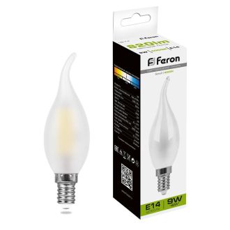 Лампа светодиодная Feron LB-74 Свеча на ветру E14 9W 230V 4000K, 25961