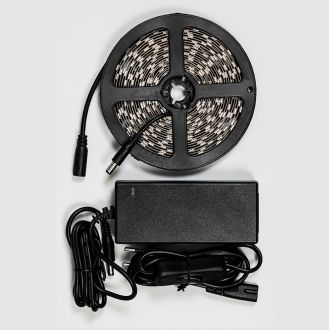 Светодиодная LED лента Feron LS606, 60SMD(5050)/m 14.4W/m 12V 3m RGB с адаптером с вилкой, контроллером с пультом в комплекте, 27722