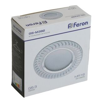 Светильник встраиваемый Feron GS-M392 потолочный MR16 G5.3 белый, 28339