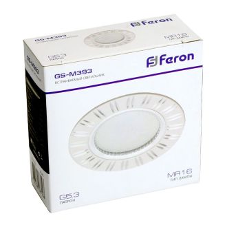 Светильник встраиваемый Feron GS-M393 потолочный MR16 G5.3 белый, 28343