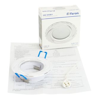 Светильник встраиваемый Feron GS-M361 потолочный MR16 G5.3 белый, 28344