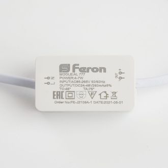 Светодиодный светильник Feron AL777 встраиваемый 7W 4000K серебристый, 28682