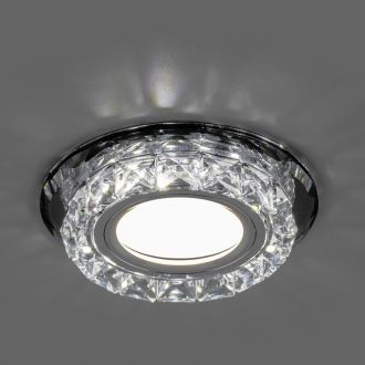 Светильник встраиваемый с белой LED подсветкой Feron CD878 потолочный MR16 G5.3 прозрачный, 28823