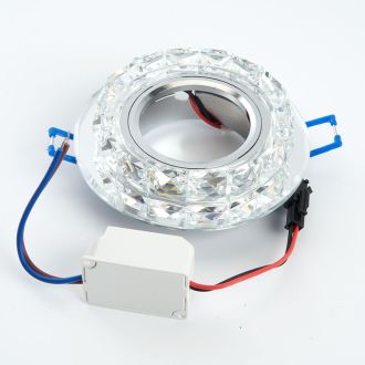 Светильник встраиваемый с белой LED подсветкой Feron CD878 потолочный MR16 G5.3 прозрачный, 28823