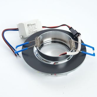 Светильник встраиваемый с белой LED подсветкой Feron CD878 потолочный MR16 G5.3 прозрачный, 28823