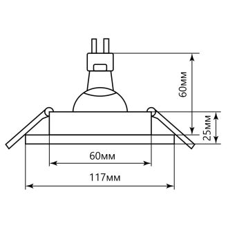 Светильник встраиваемый с белой LED подсветкой Feron CD900 потолочный MR16 G5.3 белый, 28843