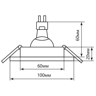 Светильник встраиваемый с белой LED подсветкой Feron CD903 потолочный MR16 G5.3 белый, 28846