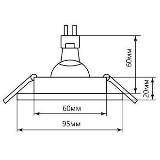 Светильник встраиваемый Feron GS-M388 потолочный MR16 G5.3 белый, 28888