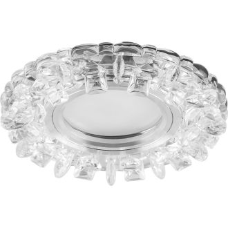 Светильник встраиваемый с белой LED подсветкой Feron CD927 потолочный MR16 G5.3 прозрачный, 28902