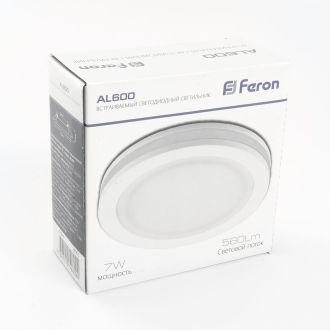 Светодиодный светильник Feron AL600 встраиваемый 7W 4000K белый, 28905